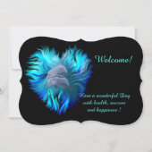 Paar van dolfijnen, Jouw tekst-uitnodiging toevoeg Kaart (Voorkant)