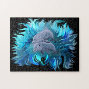 Paar van dolfijnen legpuzzel