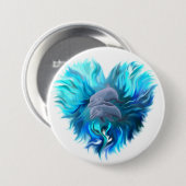 Paar van dolfijnen ronde button 7,6 cm (Voorkant /achterkant)