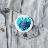 Paar van dolfijnen ronde button 7,6 cm (In situ)