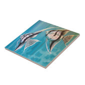 Paar van engel visolie schildernummer 1 tegeltje (Zijkant)