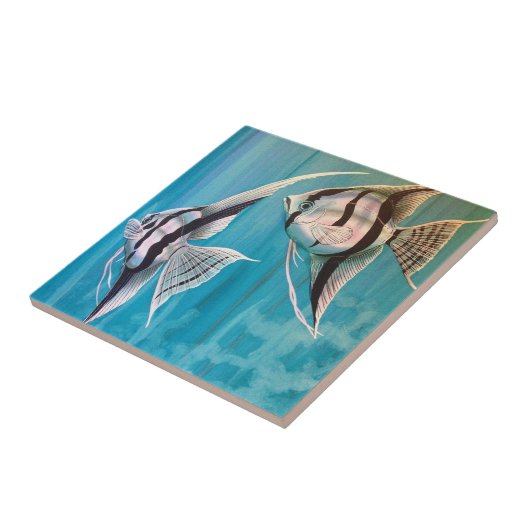 Paar van engel visolie schildernummer 1 tegeltje (Zijkant)