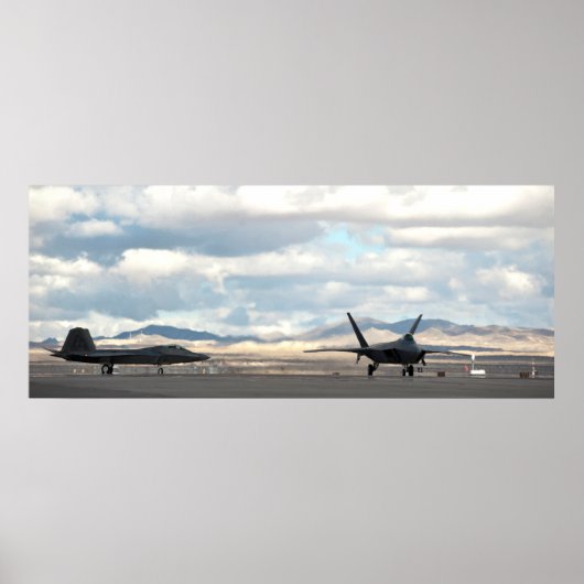 Paar van F-22-RaptorVliegtuig Poster (Voorkant)