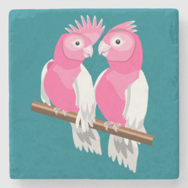 Paar van Galahs Stenen Onderzetter