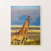 Paar van Giraffes. Legpuzzel (Verticaal)