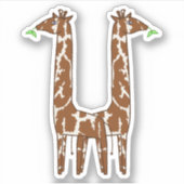 Paar van Giraffes Sticker (Voorkant)