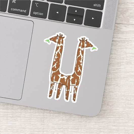 Paar van Giraffes Sticker (Detail)