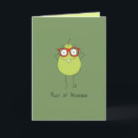 Paar van glassen Funny & Cute Pear Pun Card Kaart<br><div class="desc">Prouwe show van je nieuwe bril naar iemand waar je van houdt! Of schrijf misschien een bedankje voor je Optometrist. De kaart heeft een contrasterende kleur binnenin die gemakkelijk te schrijven is.</div>