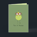 Paar van glassen Funny & Cute Pear Pun Card Kaart<br><div class="desc">Prouwe show van je nieuwe bril naar iemand waar je van houdt! Of schrijf misschien een bedankje voor je Optometrist. De kaart heeft een contrasterende kleur binnenin die gemakkelijk te schrijven is.</div>