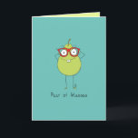 Paar van glassen Funny & Cute Pear Pun Card Kaart<br><div class="desc">Prouwe show van je nieuwe bril naar iemand waar je van houdt! Of schrijf misschien een bedankje voor je Optometrist. De kaart heeft een contrasterende kleur binnenin die gemakkelijk te schrijven is.</div>