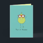 Paar van glassen Funny & Cute Pear Pun Card Kaart<br><div class="desc">Prouwe show van je nieuwe bril naar iemand waar je van houdt! Of schrijf misschien een bedankje voor je Optometrist. De kaart heeft een contrasterende kleur binnenin die gemakkelijk te schrijven is.</div>