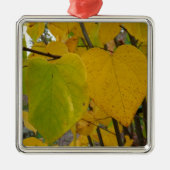 Paar van Herfst Redbud laat de herfst Fotografie Metalen Ornament (Voorkant)