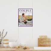 Paar van het Jaar Violet Edge Foto Hoesje Poster (Keuken)