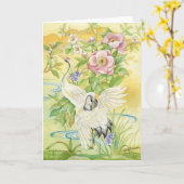 Paar van het Lege Wenskaart van Kranen Kaart (Gele Bloem)