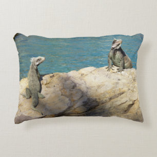 Paar van Iguanas Tropical Wildlife Photography Decoratief Kussen