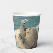 Paar van Iguanas Tropical Wildlife Photography Papieren Bekers (Achterkant)