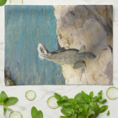 Paar van Iguanas Tropical Wildlife Photography Theedoek (Gevouwen)