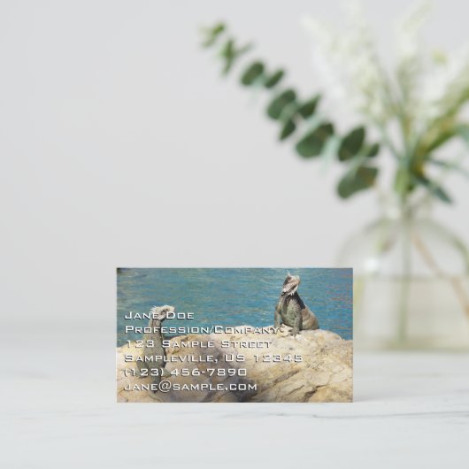 Paar van Iguanas Tropical Wildlife Photography Visitekaartje (Staand voorkant)