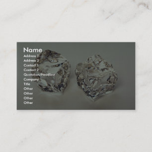 Paar van ijsblokjes visitekaartje