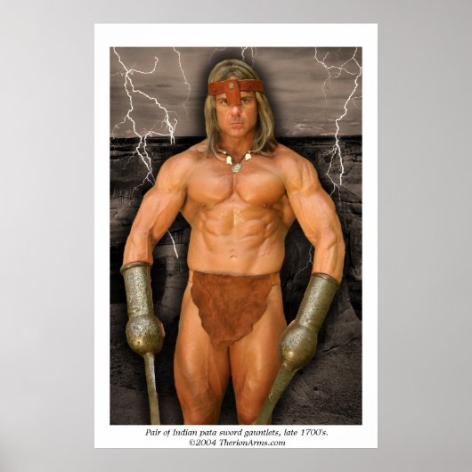 Paar van Indische patazwaardhandjes - poster (Voorkant)