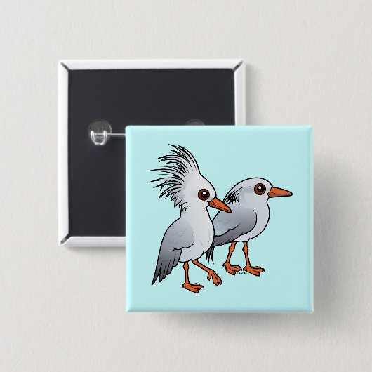 Paar van Kagu Vierkante Button 5,1 Cm (Voorkant /achterkant)