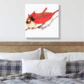 Paar van kardinalen canvas afdruk (Insitu (Slaapkamer))