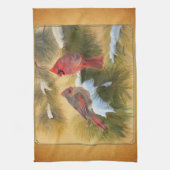 Paar van kardinalen theedoek (Verticaal)