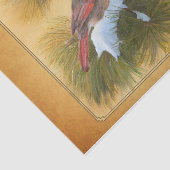 Paar van kardinalen tissuepapier (Detail)