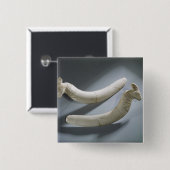 Paar van kastanjes, dunne periode (hippopotamus iv vierkante button 5,1 cm (Voorkant /achterkant)