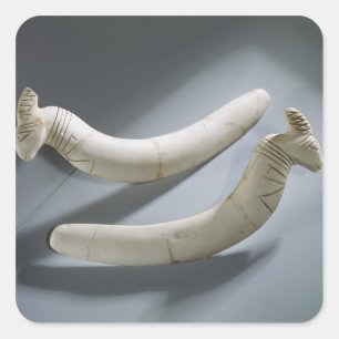 Paar van kastanjes, dunne periode (hippopotamus iv vierkante sticker