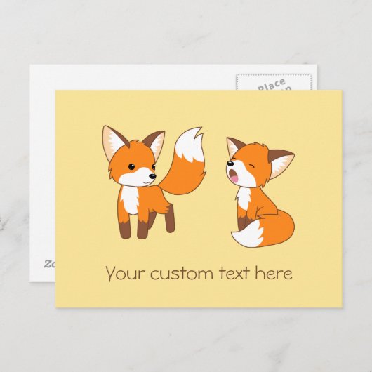 Paar van kleine koeien briefkaart (Voorkant / Achterkant)