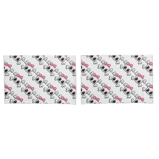 Paar van Kussenslopen van standaardgrootte/Skulls (Voorkant-Set)