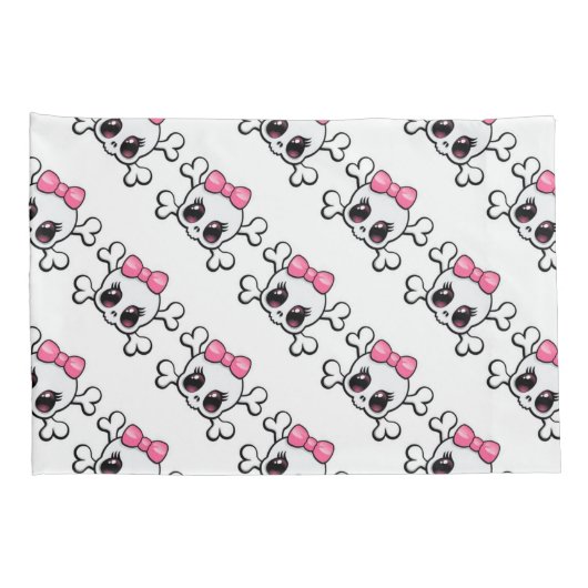 Paar van Kussenslopen van standaardgrootte/Skulls (Achterkant-Rechts)