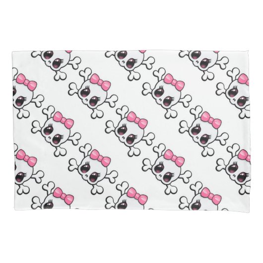 Paar van Kussenslopen van standaardgrootte/Skulls (Voorkant-Links)