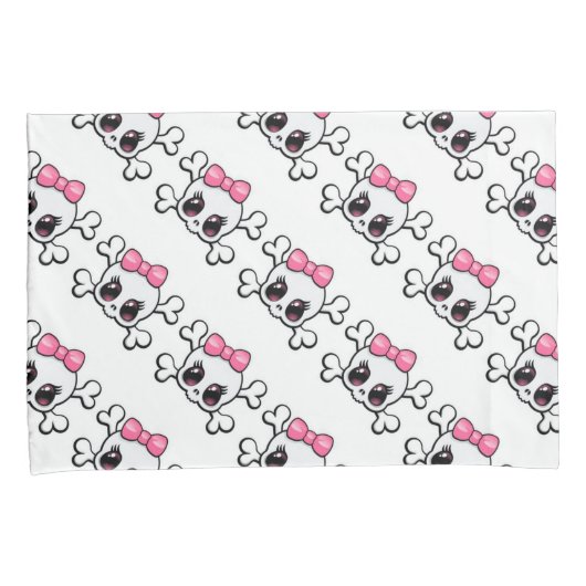 Paar van Kussenslopen van standaardgrootte/Skulls (Voorkant-Rechts)