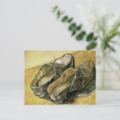Paar van leder Clogs Van Gogh Fine Art Briefkaart (Staand voorkant)