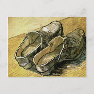 Paar van leder Clogs Van Gogh Fine Art Briefkaart