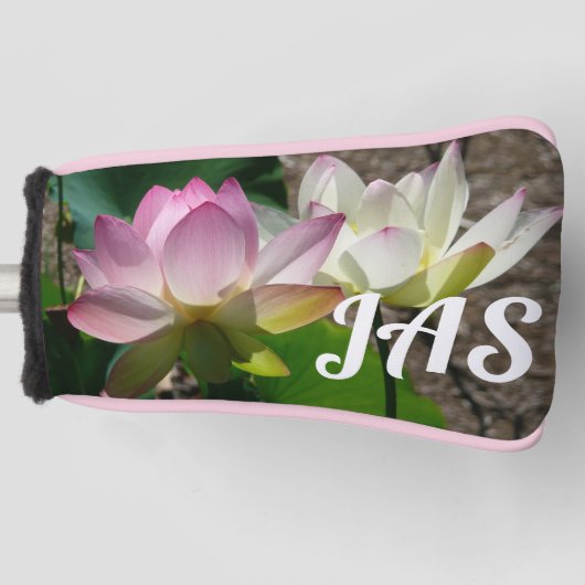 Paar van Lotus Flowers I Golfheadcover (Voorkant)
