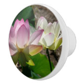 Paar van Lotus Flowers I Keramische Knop (Rechts)