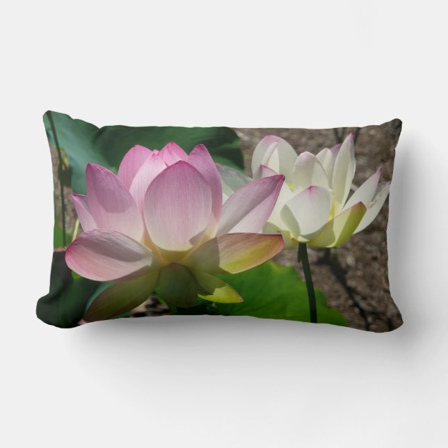 Paar van Lotus Flowers I Kussen (Voorkant)