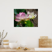 Paar van Lotus Flowers I Poster (Keuken)