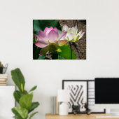 Paar van Lotus Flowers I Poster (Thuiskantoor)