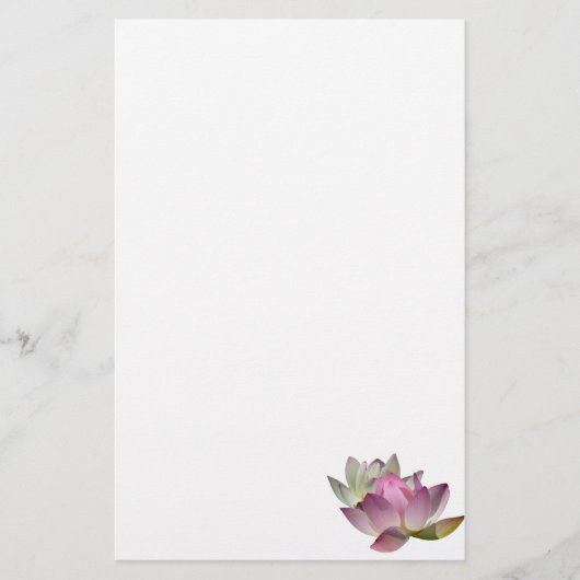 Paar van Lotus Flowers II Briefpapier (Voorkant)
