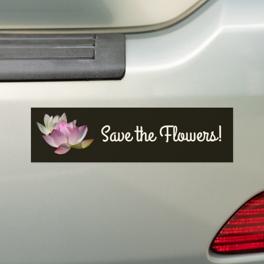 Paar van Lotus Flowers II Bumpersticker (Op auto)