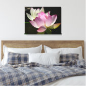 Paar van Lotus Flowers II Canvas Afdruk (Insitu (Slaapkamer))