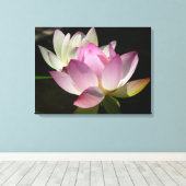 Paar van Lotus Flowers II Canvas Afdruk (Insitu (Houten vloer))