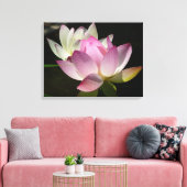Paar van Lotus Flowers II Canvas Afdruk (Insitu (Woonkamer))