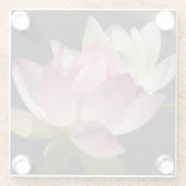 Paar van Lotus Flowers II Glazen Onderzetter (Achterkant)