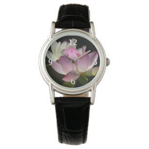 Paar van Lotus Flowers II Horloge