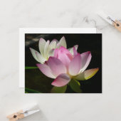 Paar van Lotus Flowers II Kaart (Voorkant / Achterkant in situ)